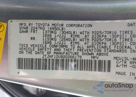 2002 Lexus Rx 300 from USA, damaged, VIN JTJHF10U820266179